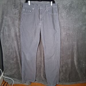 Vtg Y2K Levis 505 Corduroy Pants Straight Leg Mens 34x32 Inseam 32.5 Grey